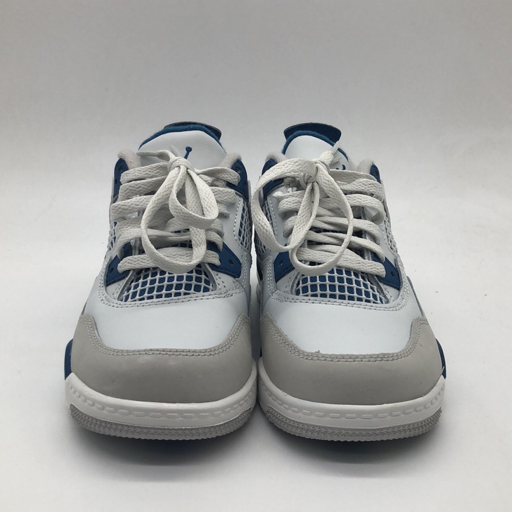 Air Jordan 4 Retro (TD) “Military Blue” White/Blue BQ7670-141 NWOB - Picture 3 of 5